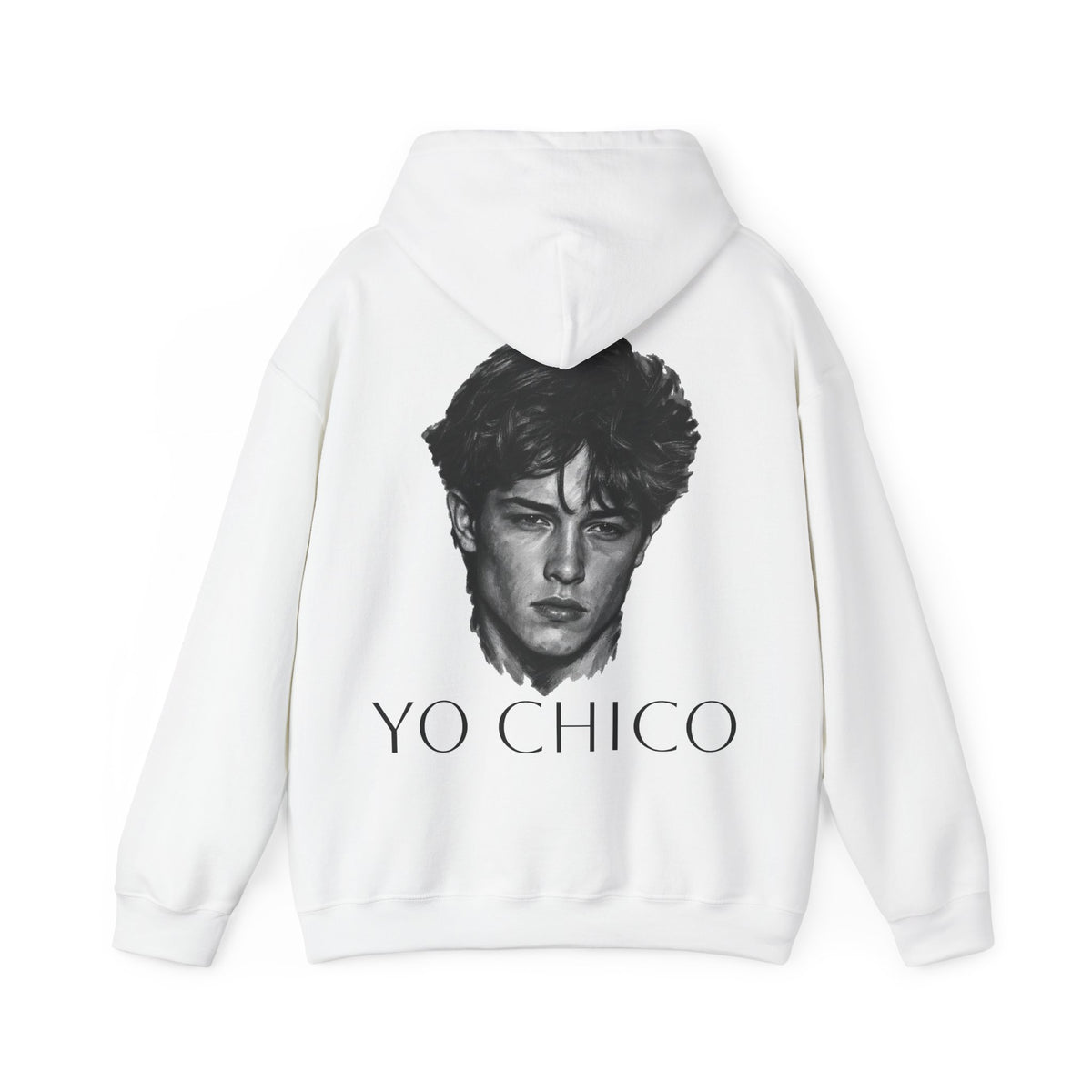 Yo Chico Graphic Hoodie — Minimal Portrait Back Print