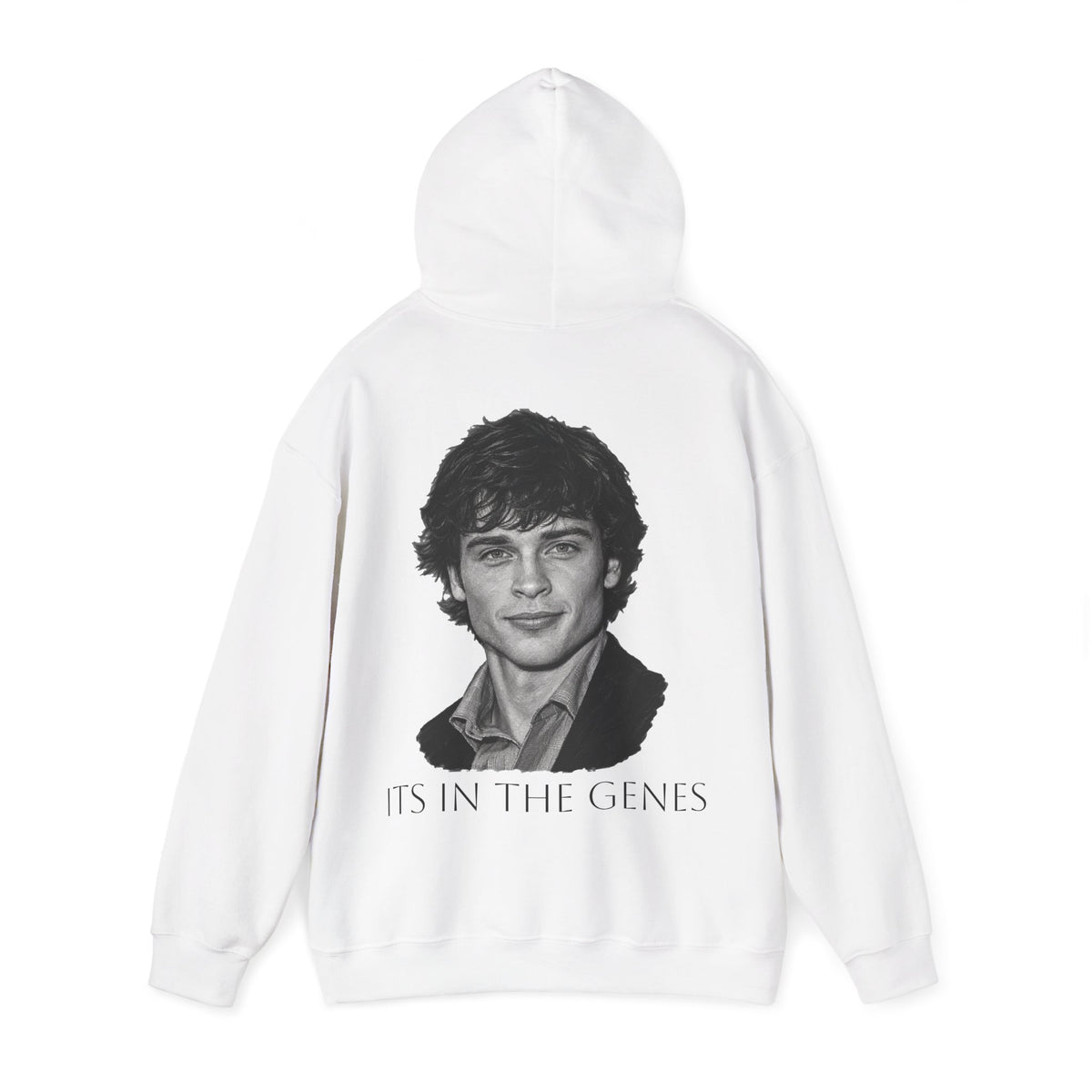 tom welling ITS IN THE GENES - Minimal Portrait Back Print hoodie