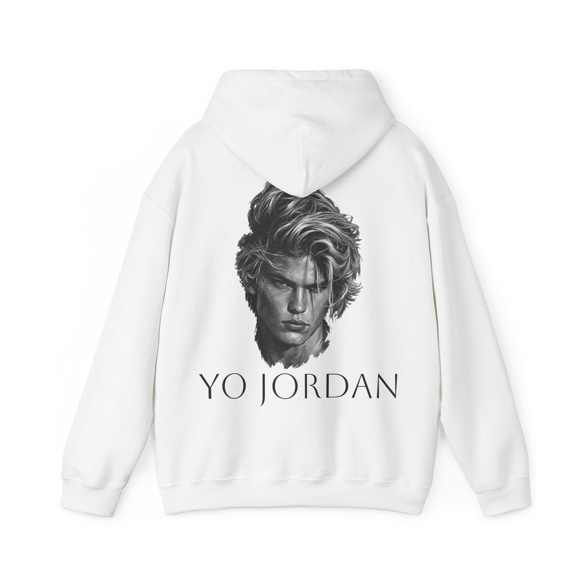 YO JORDAN - Minimal Portrait Back Print hoodie