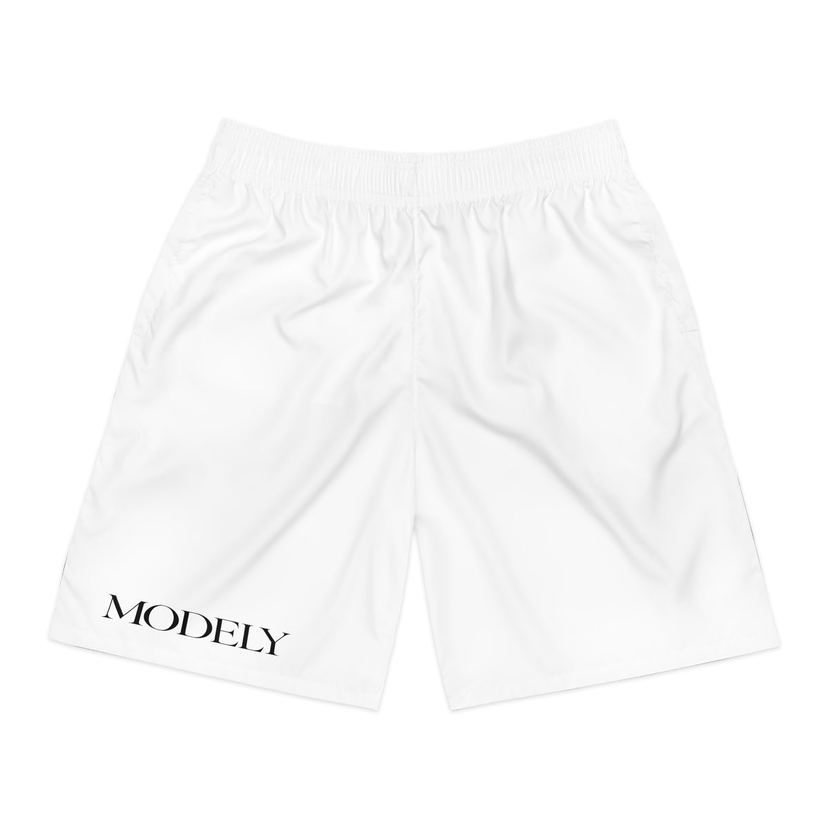 white MODELY Shorts — Athletic Lounge Shorts