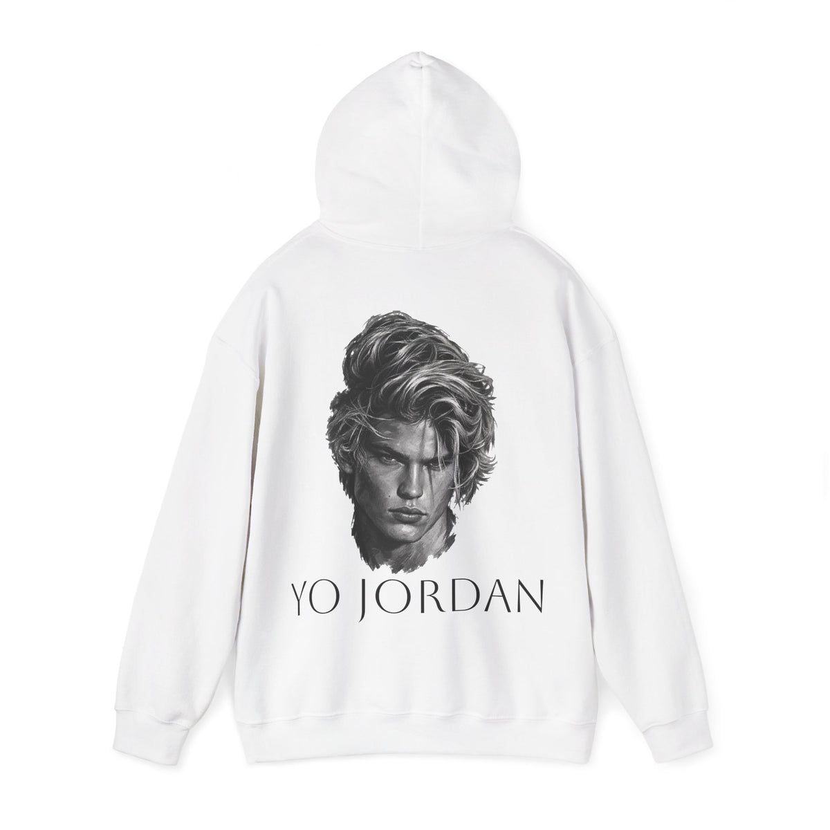 YO JORDAN - Minimal Portrait Back Print hoodie