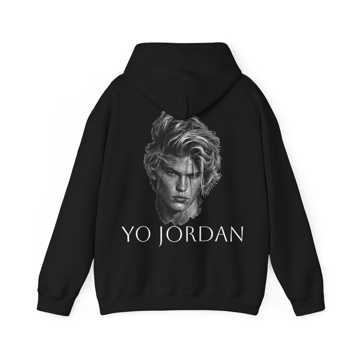 YO JORDAN - Minimal Portrait Back Print hoodie