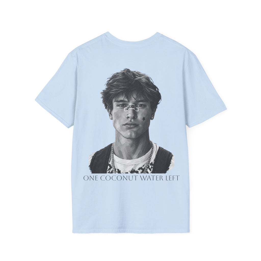 Vintage Portrait T-Shirt — 'One Coconut Water Left' Graphic Tee