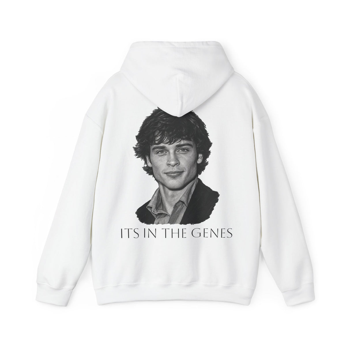tom welling ITS IN THE GENES - Minimal Portrait Back Print hoodie