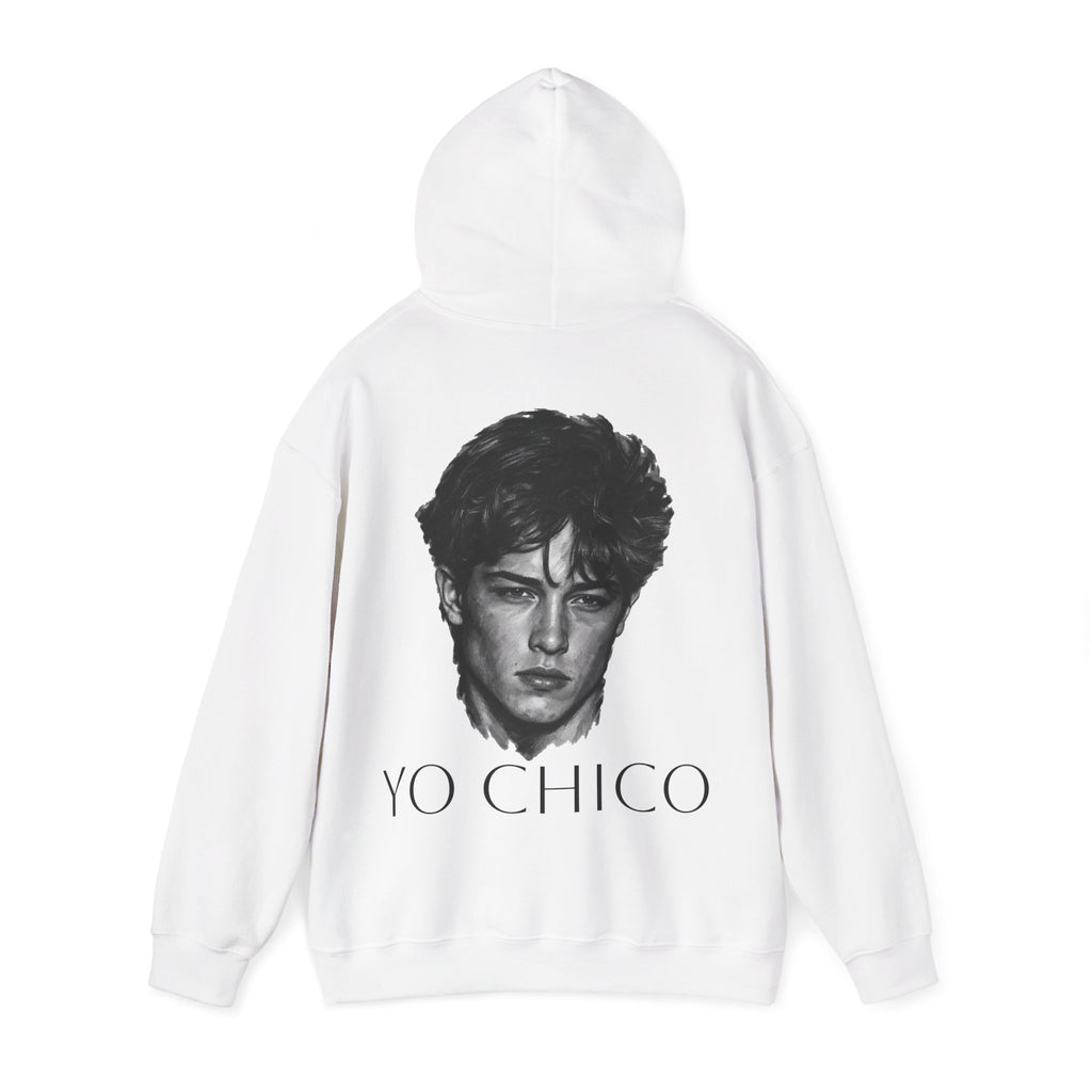 Yo Chico Graphic Hoodie — Minimal Portrait Back Print