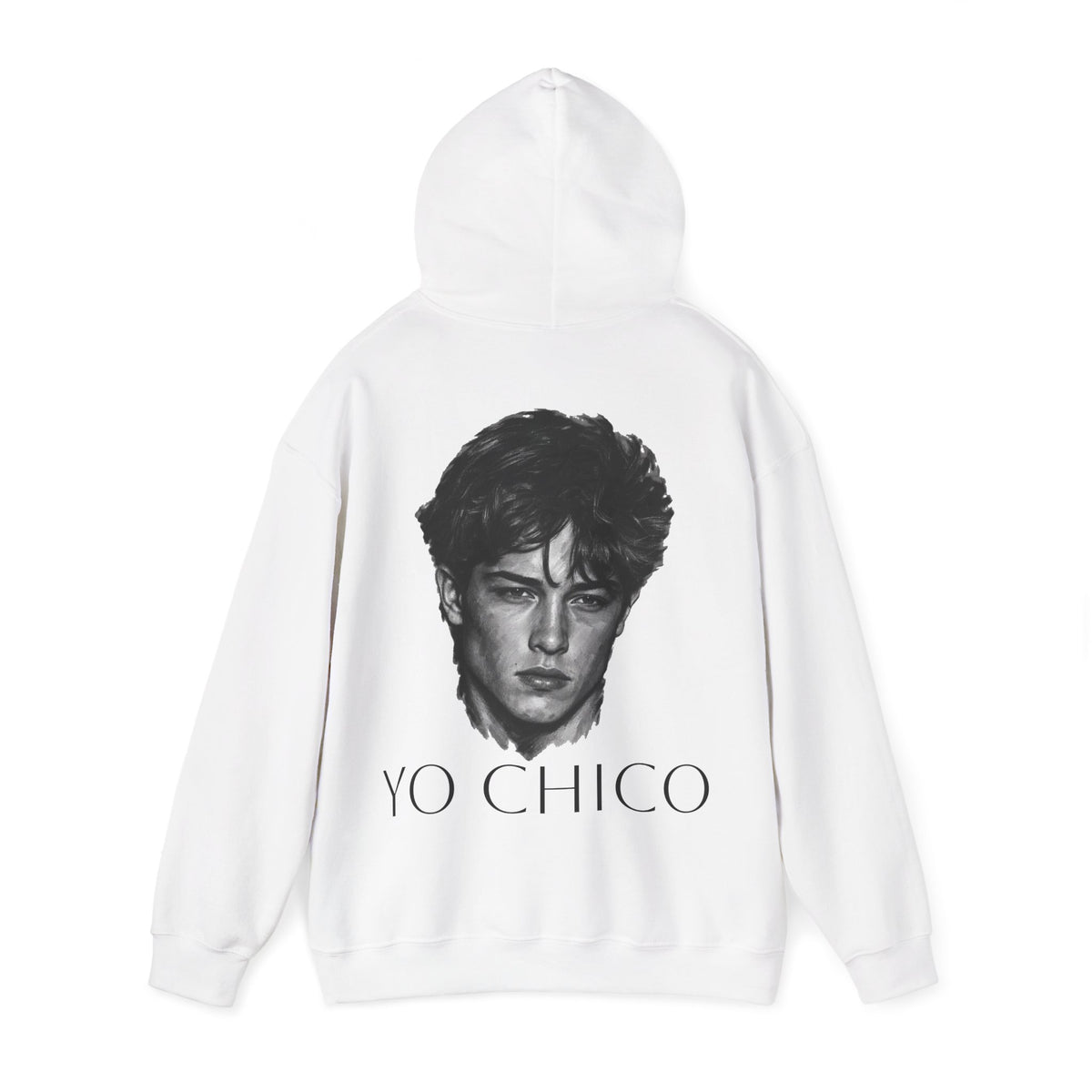 Yo Chico Graphic Hoodie — Minimal Portrait Back Print