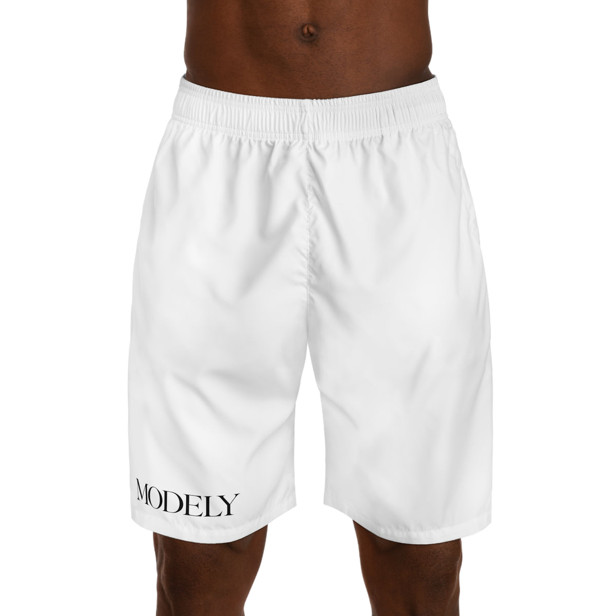 white MODELY Shorts — Athletic Lounge Shorts