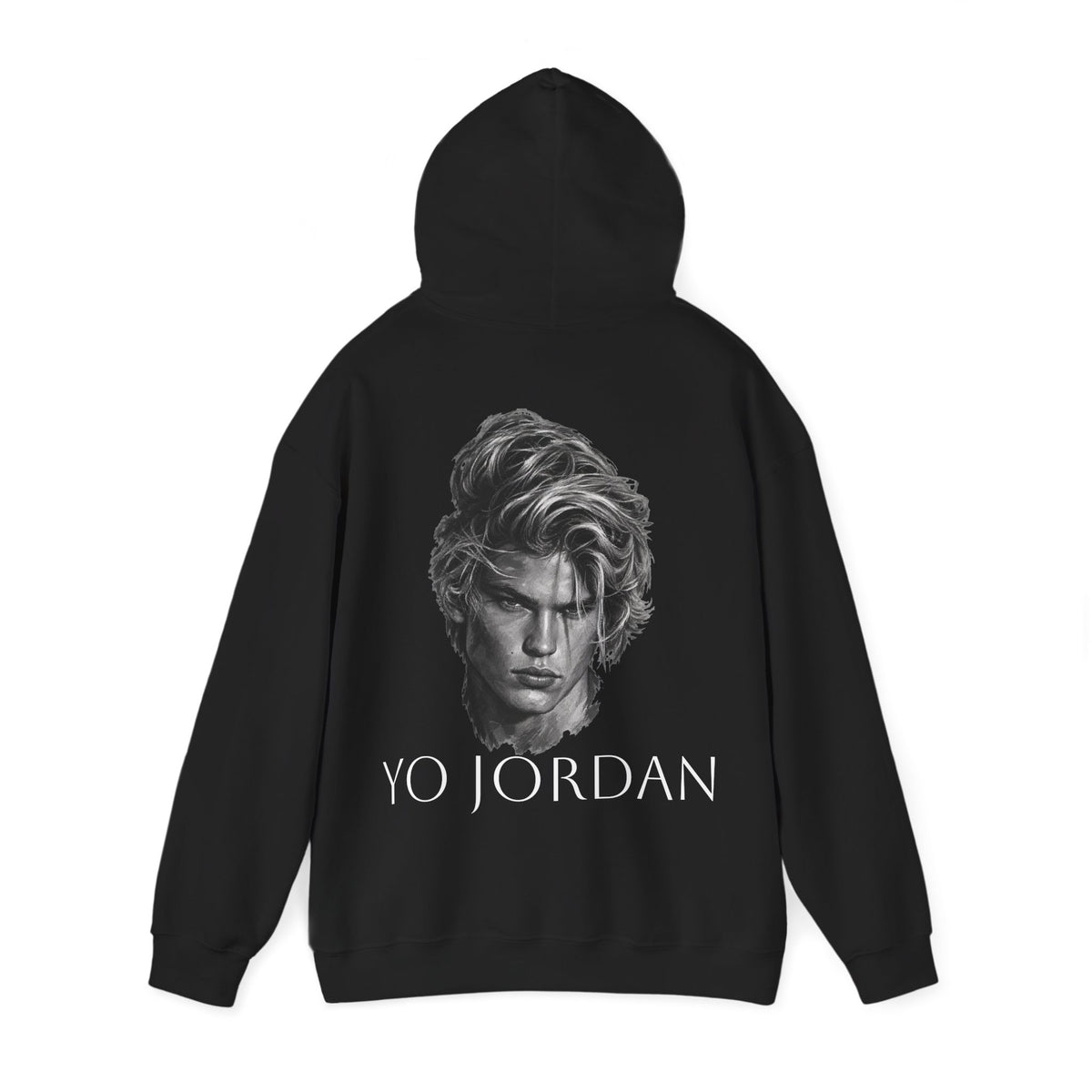 YO JORDAN - Minimal Portrait Back Print hoodie