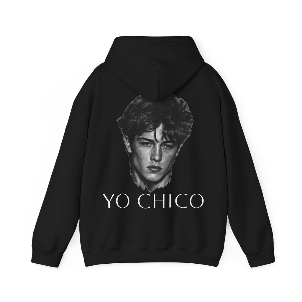 Yo Chico Graphic Hoodie — Minimal Portrait Back Print